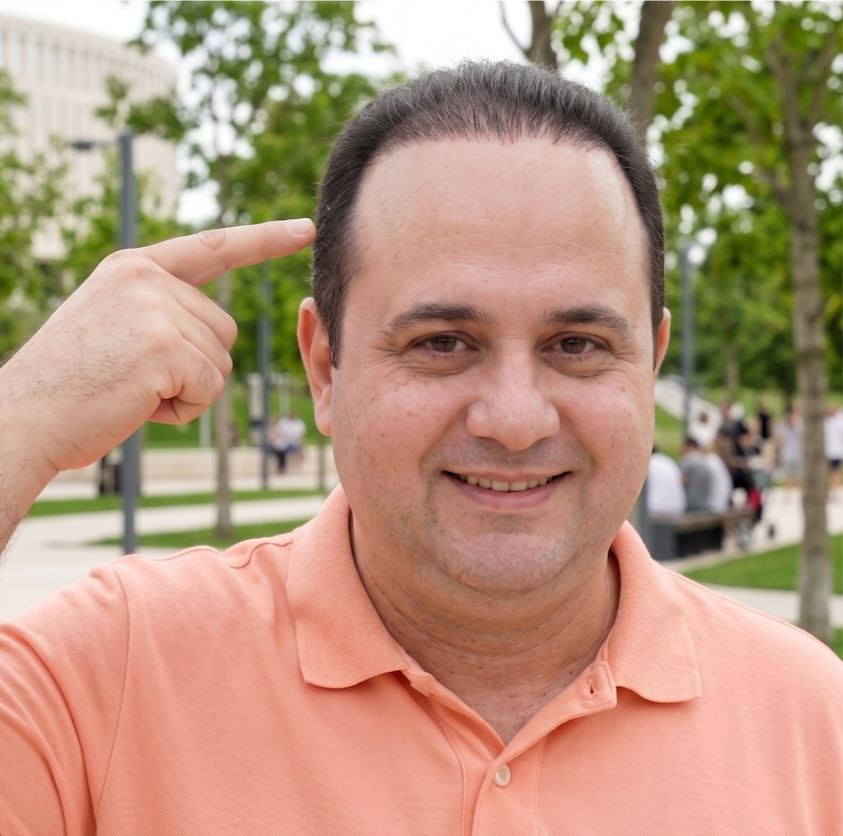Brent — after, hairline detail